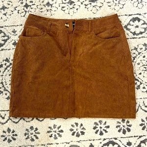 Corduroy mini skirt